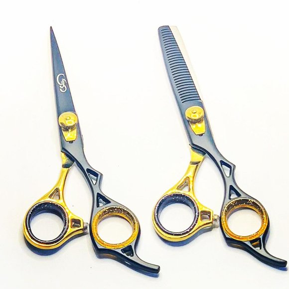 Barber Scissor Set Cutting And Thinning Shears - Picture 2 of 3